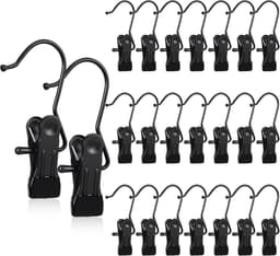 20 Stuks Sokkenclips - Metalen Kledingclip - Kledingclips Van Roestvrij Staal - Kledinghangers - Antislip Metalen Kledinghangers - Ruimtebesparend - Washaak, Reisdraagkleding - Laarzen Hoge Handdoek Muts Sokken Broek — thumbnail 1