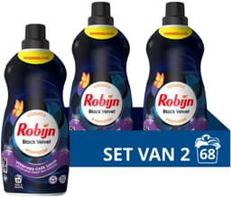 Robijn - Klein & Krachtig Wasmiddel Black Velvet 34 Wasbeurten - 2 x 1,19 liter - Voordeelverpakking — thumbnail 1