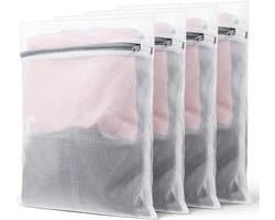 4 x Wasnet voor Wasmachine, 30 x 40 cm, Waszak met Rits voor Kleding, Sweaters en Ondergoed