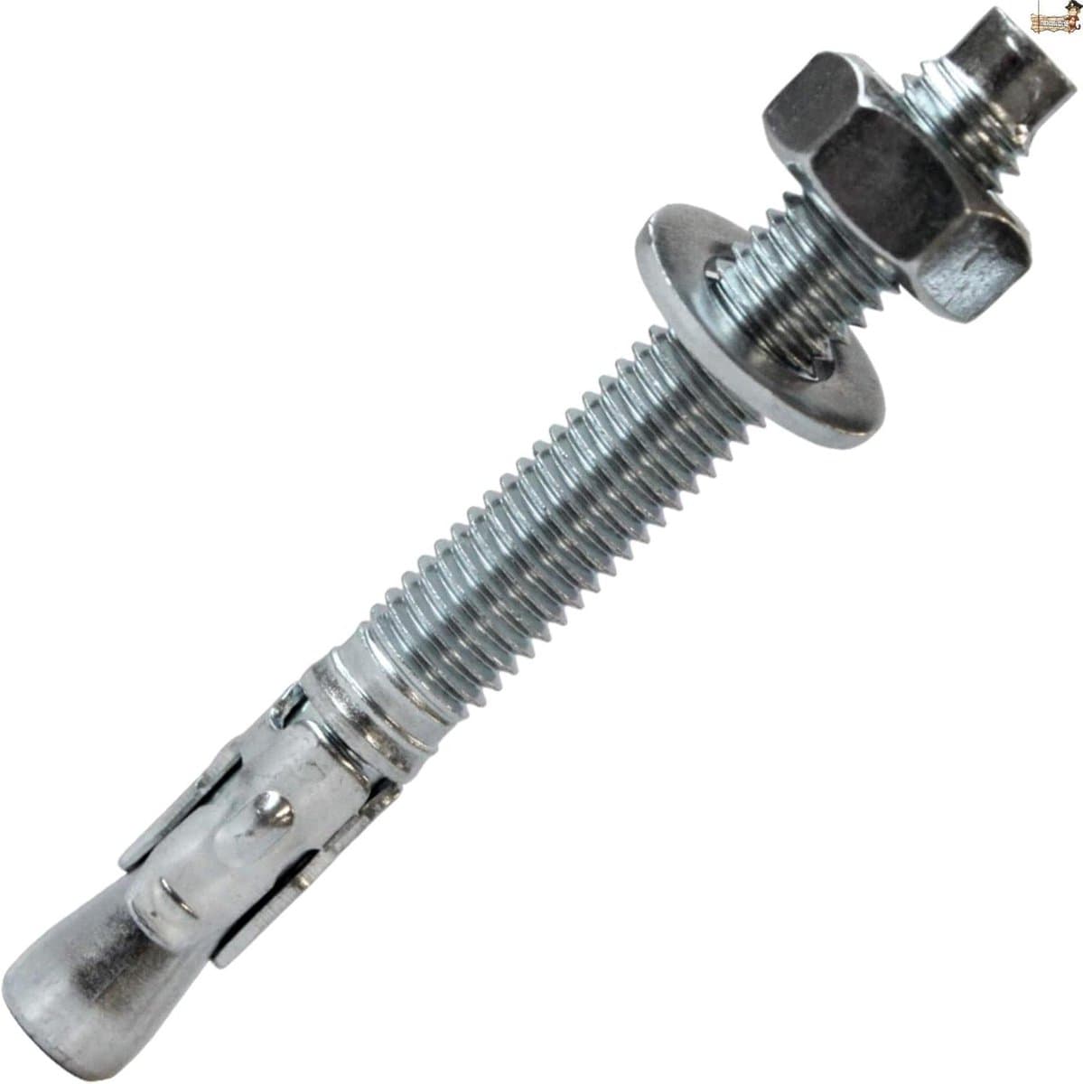 Metaal Anker - Bevestiging Bout - Zware Lasten Bevestigen - Anti-rotatie Systeem - 12x110 mm - Zilverkleurig — afbeelding 1