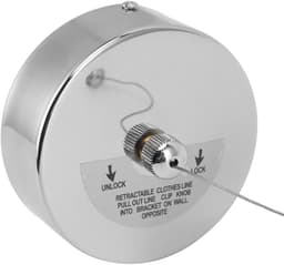 Intrekbare Waslijn - Ruimtebesparend Ophangen - Kleding Drogen - Gatvrije Installatie - 1 Meter - Zilver — thumbnail 4