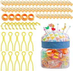 Naaiclips Set - Textiel Clips - Stoffen Organiseren - Stofvriendelijke Grip - 76 Delig - Multicolor — thumbnail 1