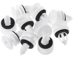 Dailygoods- Deurbekledingsclips - Duurzaam Kunststof - 10 Stuks - Wit - Slijtvast - Voor Chevrolet/Buick - Totale Lengte 28 mm - Autoclips