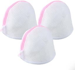Dailygoods- Waszak met rits - Waszak voor ondergoed - Waszak voor sokken - Waszakken groot - Set van 3 - Roze katoen — thumbnail 4