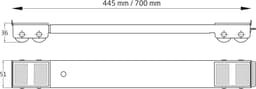 Onderstel Wasmachine - Verrijdbaar Platform - Apparaten Verplaatsen - Verstelbaar 44-70 cm - Max 125 kg - Wit — thumbnail 5