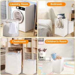 Dailygoods- Wasmand 60 Liter - Opvouwbaar - Beige - Multifunctioneel — thumbnail 4