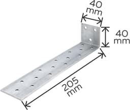 Betonanker Platstaal - Versteviging Constructie - Fundering Verstevigen - Sendzimir Verzinkt - 205 mm - Staal — thumbnail 4