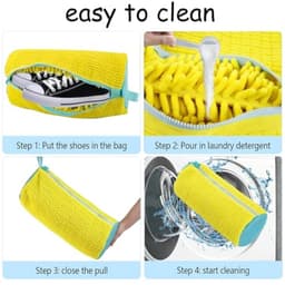Schoenenzak Wasmachine - 1 Stuks Wasnet voor Schoenen - Antivervorming met Ritssluiting - Blauw — thumbnail 5
