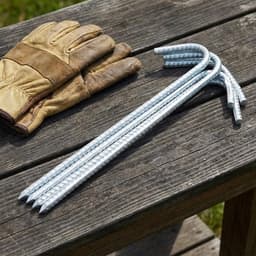40cm Zilveren Grondankers - 20 Stuks Sterke Metalen Haringen voor Camping, Tuin en Speeltuinen — thumbnail 4