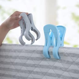 Grote wasknijpers voor strandhanddoeken - 6 stuks, winddichte antislip clips voor handdoeken, sprei en dekens, ideaal voor buitengebruik — thumbnail 3