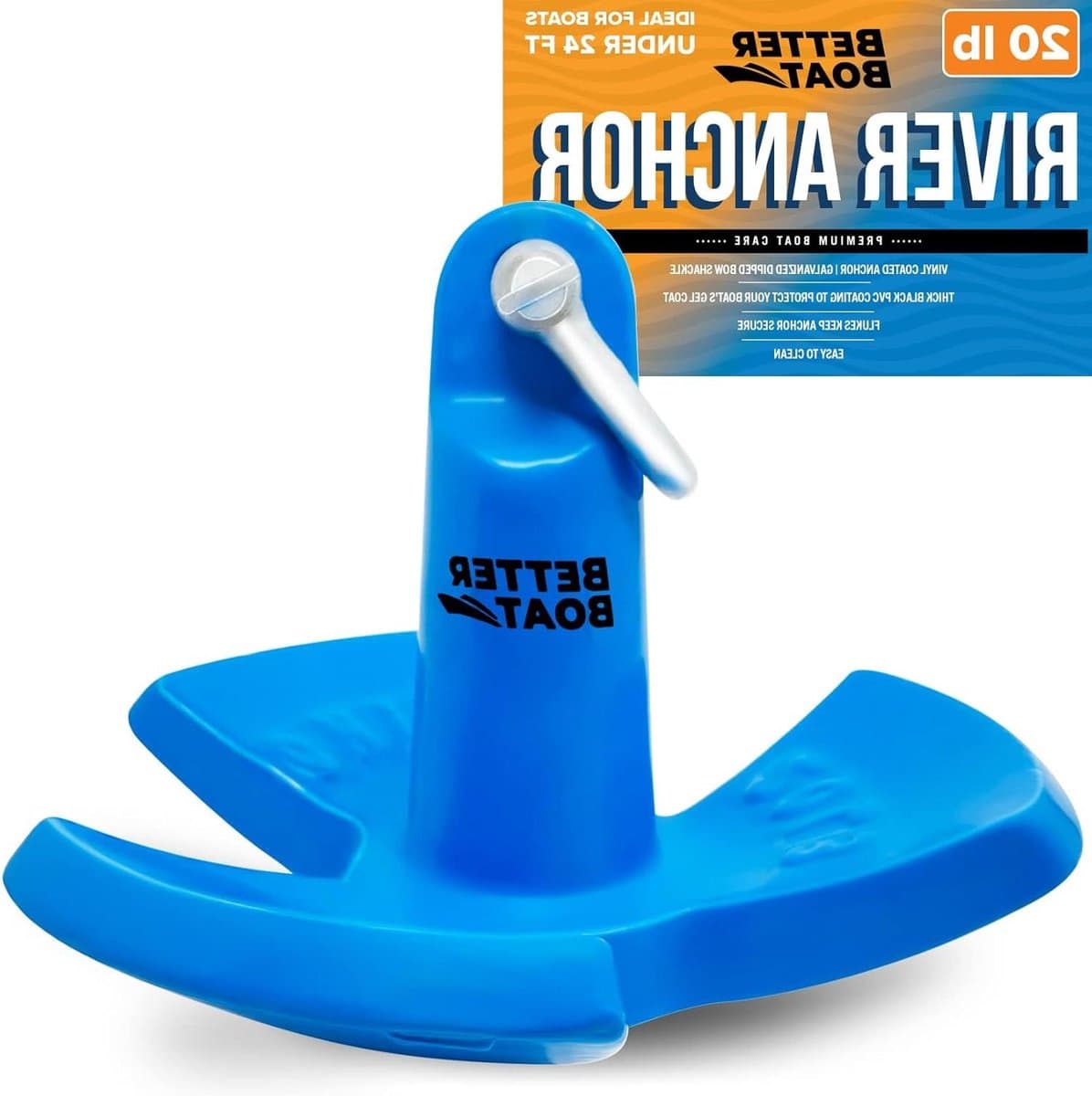 Rivieranker - Paddenstoelanker Boot - Voorkom Afdrift - Zeewaardig Gecoat - 9 kg - Blauw — afbeelding 1