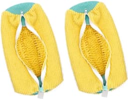 Schoenwaszakken voor wasmachine - 2 stuks, mesh waszakken voor sneakers, sportschoenen en canvas schoenen, 39 x 19 cm, geel — thumbnail 1