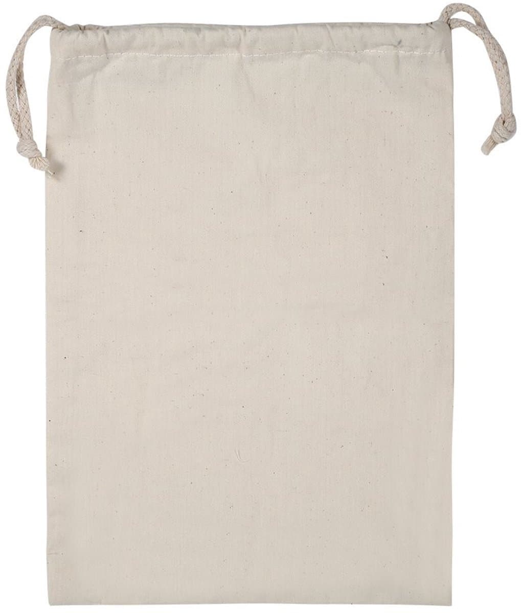 IMstore - Opbergzak - Waszak - Ademend - 22 x 28 cm - Multifunctioneel - Ideaal voor thuis en onderweg - Natuurlijk katoen — afbeelding 1