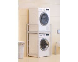 Skye Decor, Wasmachinekast, C7 - White, Metaal, Wit, 70 x 60 x 116 cm