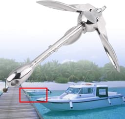 Opvouwbaar Bootanker - Marine Anker - Watersport Stabiliteit - 316 Roestvrij Staal - 1.5 kg — thumbnail 3