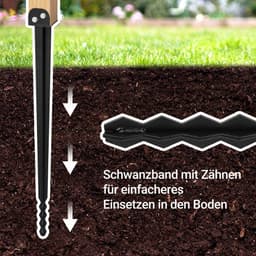 Grondanker Inslaghuls - Paaldrager Omheining - Tuinconstructies Plaatsen - Roestwerend IJzer - 40 x 500 mm - Zwart — thumbnail 3