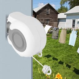 Verstelbare Kledinglijnen voor Binnen en Buiten, Dubbele Lijn Wandmontage met Beugels voor Efficiënt Drogen — thumbnail 4