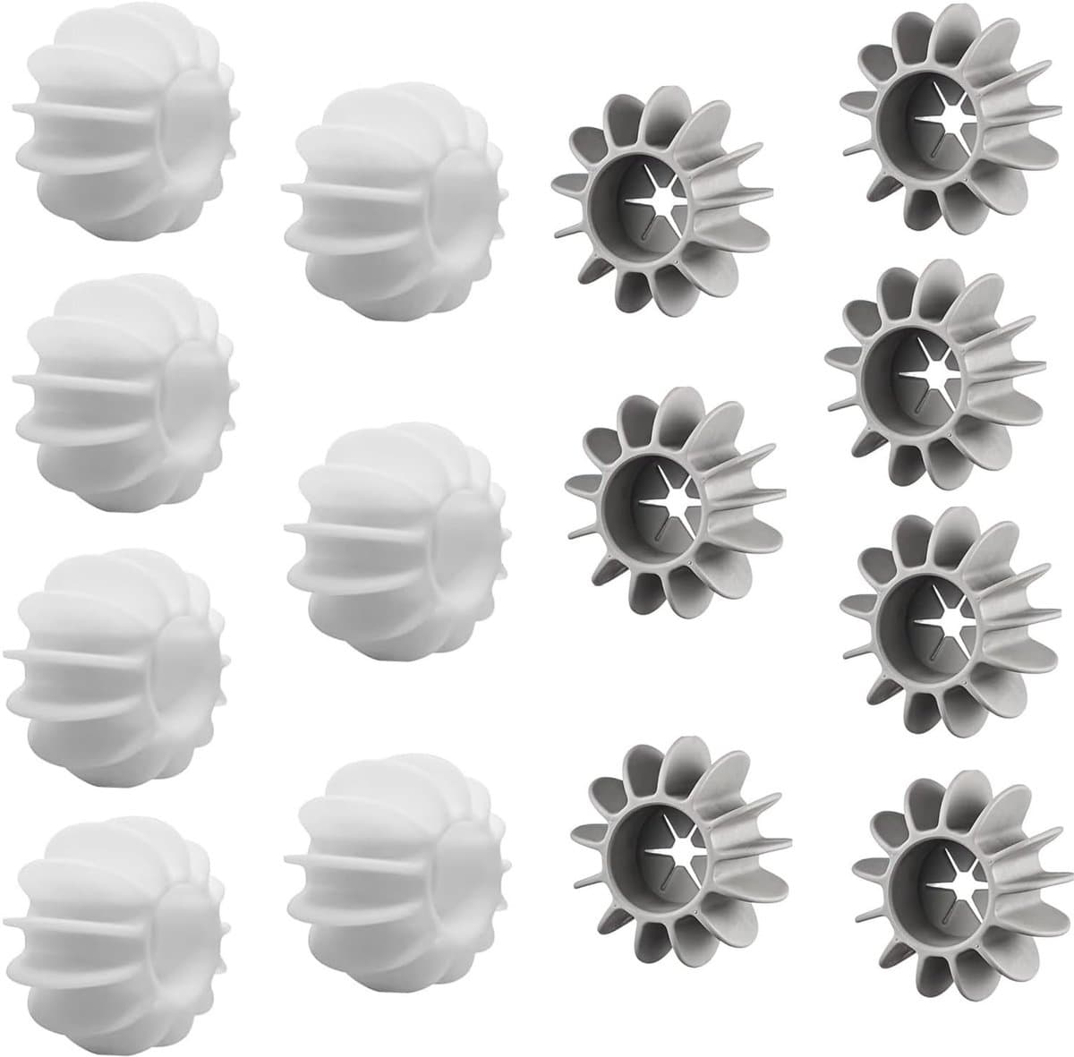 Dailygoody - Drogerballen - Anti-rimpel wasballen - Verbetert wasresultaat - Wit en grijs - Duurzaam en effectief - Geschikt voor alle kleding - 14 st — afbeelding 1