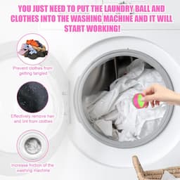Dailygoody - Huisdierhaarverwijderingsballen - Pluizenvanger voor Wasgoed - 12 Stuks van 4cm - Herbruikbaar en Zacht - Geschikt voor Honden en Katten ... — thumbnail 2
