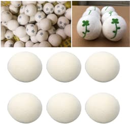 Dailygoody - Wol Drogen Ballen - Wasdroger Kleding - Milieuvriendelijke optie - 6 Stuks - Statische Verwijdering - Voor Kleding - 4 cm — thumbnail 3