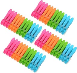 Kleurige Plastic Wasknijpers - 72 Stuks, Antislip Kledingclips voor Waslijn, Handdoeken en Tapijten in 4 Kleuren — thumbnail 1
