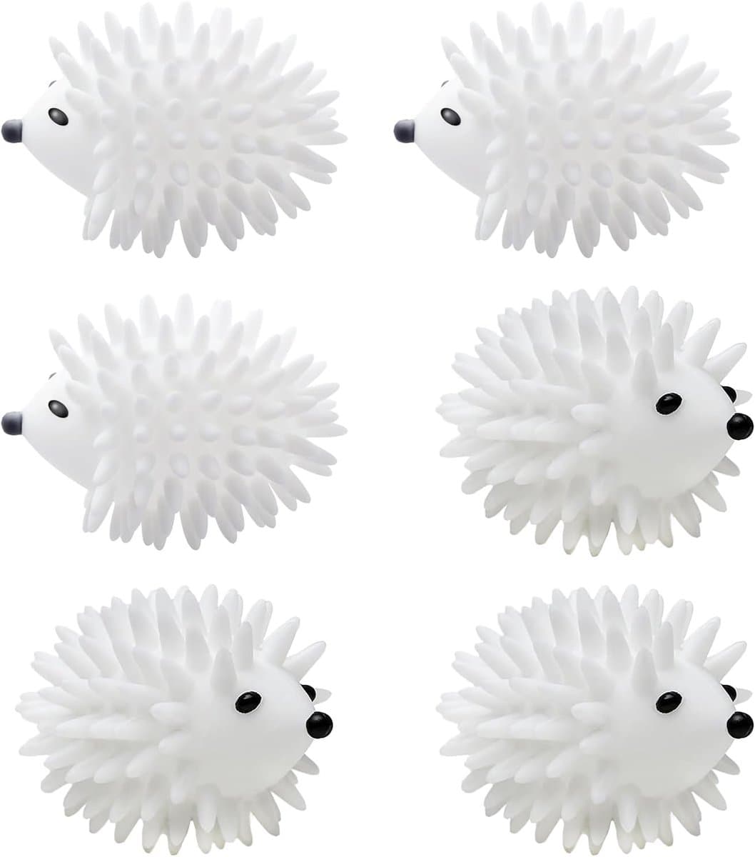 Droogbollen voor de wasdroger - effectieve egels - droogbollen voor donsjackets en zachte was - droogballen voor wasmachine - droogwesters (6 stuks) — afbeelding 1