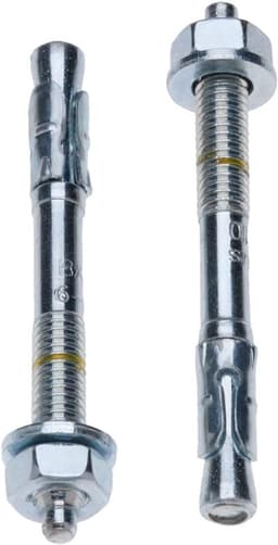 Betonanker - Wiganker Schroefbout - Zware Lasten Bevestigen - Gegalvaniseerd Corrosiebestendig - 16 mm x 135 mm - Zilver — thumbnail 4