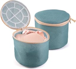 Set van 2 Waszakken voor de Wasmachine, 15x15cm Herbruikbare Netzakken voor Ondergoed, Bh's en Sokken, Perfect voor Reis en Organisatie van Wasgoed — thumbnail 1