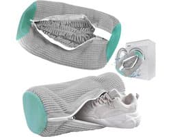 Set van 2 Herbruikbare Schoenwaszakken voor de Wasmachine met Rits, Ideaal voor Sneakers en Sportschoenen, 360 Graden Bescherming tijdens het Wassen