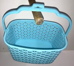 Wasknijpermandje - Knijperbakje - Was ophangen - Duurzaam kunststof - 23x15x13 cm - Blauw — thumbnail 2