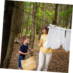 Verstelbare Waslijn - Ophangtouw - Kleding Drogen - Duurzaam Polypropyleen - 500 cm Lengte - Zwart — thumbnail 5