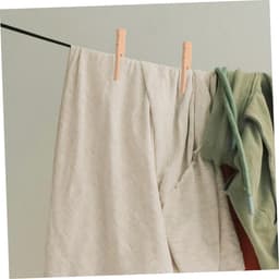 Houten Knijpers - Kleding Clips - Was Ophangen - Beschermend Rond Ontwerp - 50 Stuks - Lichtbruin — thumbnail 4