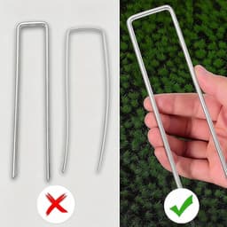 SnelShoppen - 100 stuks Grondankers U-vormige Tuinharingen - Sterke Grondharingen voor Tuin, Camping, Feesten - Stabiele Bevestiging voor Tent en Deco — thumbnail 3