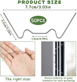 BRENZOOS- Kasclips Set van 50 - Robuuste Bevestigingsclips - Voor Serrebedekking - Antislip Grip - Weerbestendig - Ideaal voor Tuinbouw - Kasbevestigingsclips — thumbnail 2