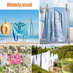 Grote Wasknijpers - Handdoekklemmen Strandklemmen - Wasgoed Droge - Winddicht Antislip - 9 stuks - Wit Groen Roze — thumbnail 2