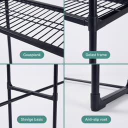 Cheqo® Opbergrek voor boven Wasmachine - Wasmachine Ombouw Rek - Wasmachine Rek - Wasrek - Badkamerrek - Toiletrek - Opbergrek boven Toilet - Wasruimte Organizer - Wasmachine Organizer - Wasmachinekast - Opbergrek Wasmiddel - Wasmachine Meubel — thumbnail 4