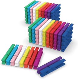 Kleurige Mini Houten Wasknijpers voor Foto's, Collages en Postkaarten – 100 Stuks van 7 cm — thumbnail 1