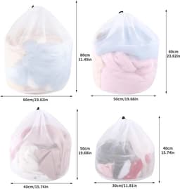 Deze vierdelige wasnetset met trekkoord is herbruikbaar en Geschikt voor truien, jassen, overhemden, ondergoed, sokken en andere kledingstukken. — thumbnail 2