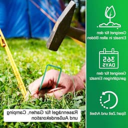 Set van 30 Grondankers, Vloerankers en U-vormige Spijkers van 15 cm voor Bevestigen van Schuttingen, Kunstgras en Tuinvlies, Roestbestendig en Duurzaam — thumbnail 3