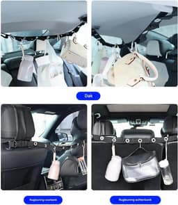 Waslijn voor Auto - Draagbare Kledinglijn - Reizen en Kamperen - Verstelbaar en Antislip - 85-120 cm - Zwart — thumbnail 5