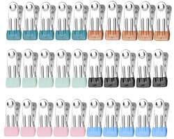 Ibenzoa® Multifunctionele Roestvrijstalen Clips voor Kleding, Handdoeken en Meer - Set van 30 Stuks