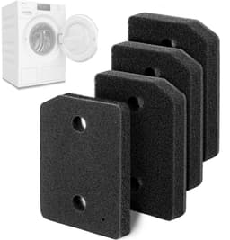 4 Stuks - Vervangend Schuimfilter - Filter Spons Foam van Condensor Wasdroger Alternatief Geschikt voor Droger Miele - voor Miele 9164761 Warmtepompdroger - 20.7 x 15.7 x 3 cm - zwart — thumbnail 1