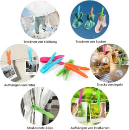 60 Stuks Kleurrijke Wasknijpers - Antislip, Sterk en Duurzaam voor Kleding en Dekoratie — thumbnail 5
