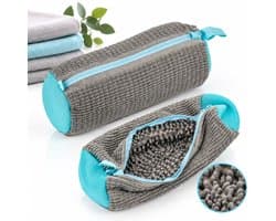 VHV - Waszak voor schoenen - 2 stuks - Schoenwaszak voor wasmachine - Waszak tegen vervorming - Met Rits - Chenille materiaal - 360° uitgebreide reiniging - Herbruikbaar