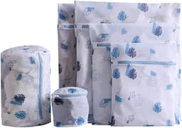 Met ritssluiting - machinewasbaar - 5-delige set met bladmotief - Voor delicate blouses, kousen — thumbnail 1