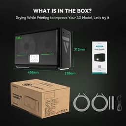 Filament droogbox - Filamentdroger - 3D-printen - Droogt 4 spoelen - Tot 70°C - Zwart — thumbnail 3