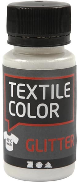 Creativ Company Textile Verf glitters Transparant base 50 ml per Fles — thumbnail 2