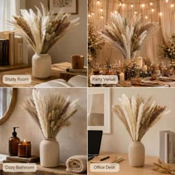 100 stuks decoratieve pampasgras, natuurlijk gedroogd pampasgrasdecoraties — thumbnail 3