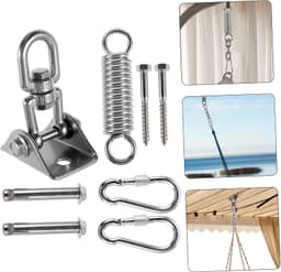 1set Stabiele Hangset Voor Hammock Zakken Rvs Ophanghaak Kit Voor Binnen Buiten Geschikt Voor Keuken Badkamer Woonkamer Kantoor — thumbnail 5