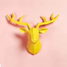 Easnea Hars Herten Hoofd Wanddecoratie Herten Hoofd Muur Opknoping Herten Hoofd Muur Decor Geometrische Antieke Herten gewei Muur Sculptuur Hars Dier Hoofd Standbeeld Muur Opknoping Middenstuk — thumbnail 2